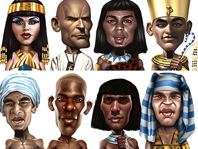 Egyptian Avatars app avatar avatars caricature cartoon character design egypt game game art icon videogame