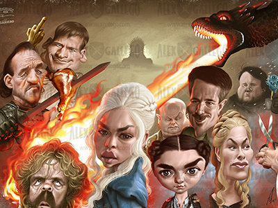 Game of Thrones caricature (detail) art avatar caricature game game of thrones illustration painting thrones tv tv show