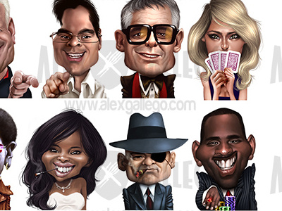 Avatars samples avatar avatars caricature game games illustration player poker videogame