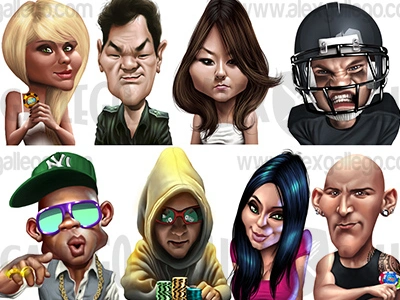 Avatars for videogame 2d art app avatar avatars caricature caricatures design game gamer player videogame