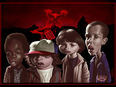 Stranger Things Caricature caricaturas caricature caricatures digital drawing humour movie netflix stranger things