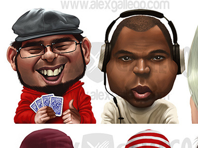 Poker player avatars artist avatar avatars caricature caricatures face faces game game art player poker portrait