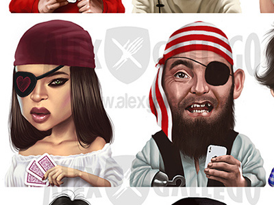 Poker player avatars artist avatar avatars caricature caricatures face faces game game art player poker portrait