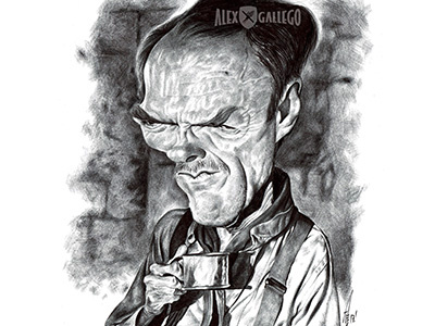 Clint Eastwood Ballpoint pen actor ballpoint ballpoint pen bolígrafo caricatura caricaturas caricatures clint eastwood far west portrait western