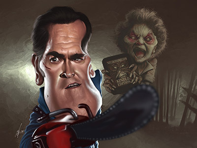 Evil Dead 2017 caricature art caricatura caricature celebrity drawing horror movie portrait terror