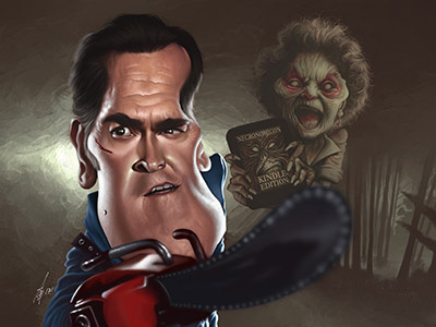 Evil Dead 2017 caricature