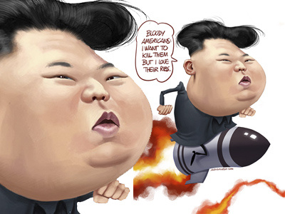 Kim Jong Un art caricatura caricature celebrity drawing ipad korea political politician portrait war world