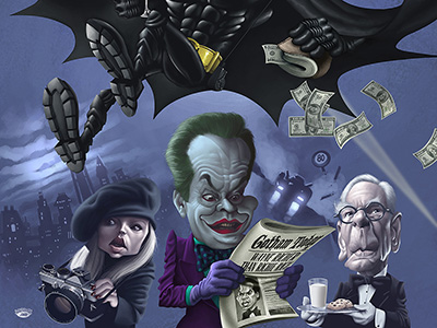 Batman 1989 Caricature poster by Alex Gallego on Dribbble