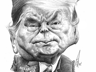 caricatures of famous people in pencil