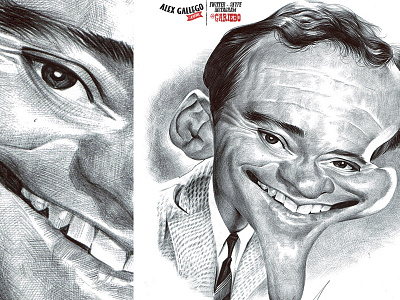 Jack Lemmon ball point pen caricature