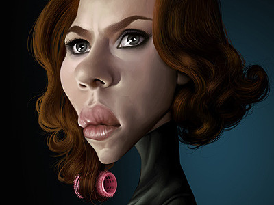 Black Widow action alex avengers captain america caricature caricatures celebrities celebrity cinema comics dc gallego illustration johansson black marvel movie portrait scarlett superhero superheroes team widow