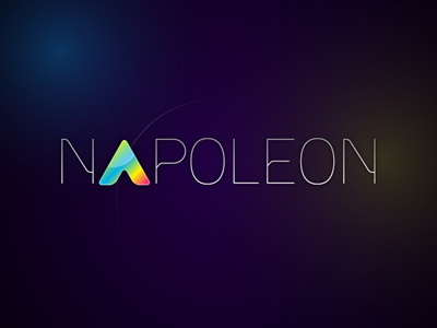 Napoleon black brand identity logo logotype multi colour napoleon rainbow typography