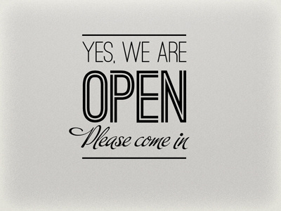 Yes, we are open typography