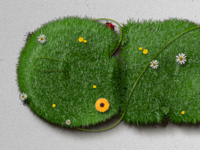 Grow some more cinema4d flowers grass green grow typography