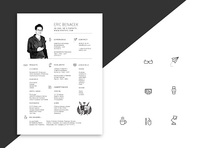 Simple Resume and icons ai cv icons resume