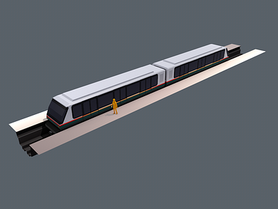 METRO VAL208 c4d lowpoly subway transport