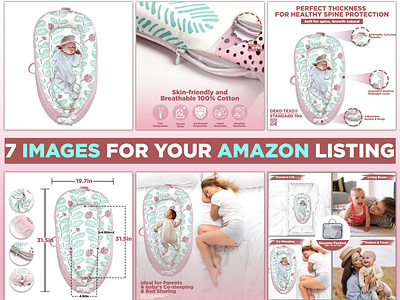 Baby Lounger Product Images design | For Amazon