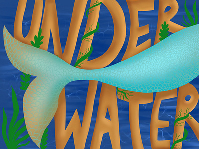 Aqua marine illustration illustrator procreate