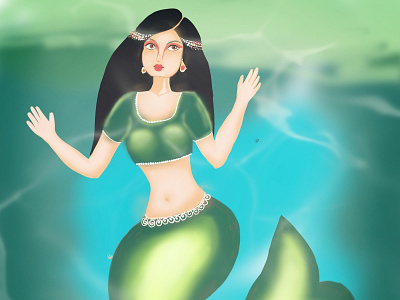 Mermaid adobe fresco comic art illustration illustrator procreate sketchbook