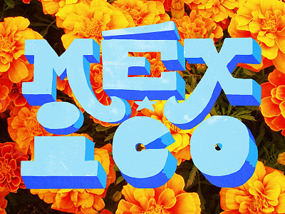 Mexico Travel Lettering illustration lettering mexico photoshop slabserif texture travel type typography