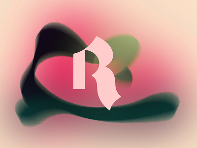 R Mark turned typeface font identity letter logo mark pink r type typography