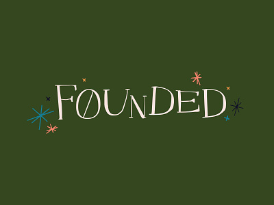 Founded Logo 01 font founded identity letter logo mark sparkle type typography