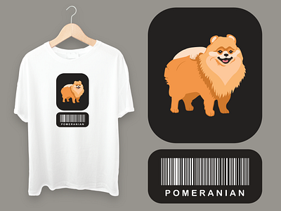 Pomeranian Barcode amazon merch animal animal lovers apparel design dog dog lover etsy gift graphic design logo merch pod pomeranian redbubble spreadshirt t shirt thirt thirtdesign