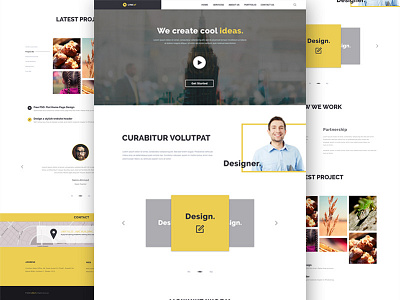 Create Agency Landing Page behance dribbble hero image landing page ui ux website