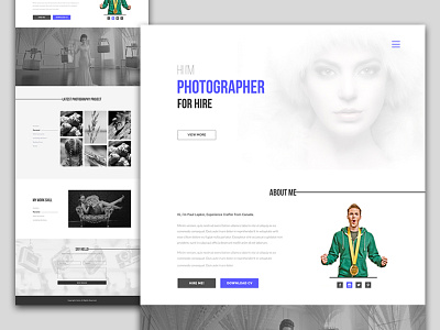 Photographer Portfolio Website modern personal photographer photography simple ux webdesign website