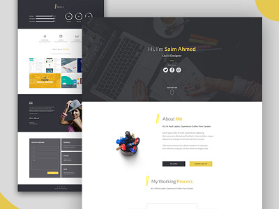 Personal Site | Free PSD 2016 download free freebie onepage personal portfolio psd resume site ui website