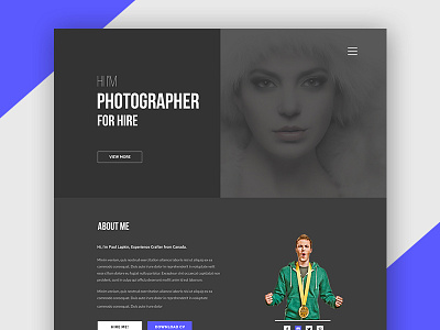 Photographer Portfolio Website Dark dark modern personal photographer photography simple ux webdesign website