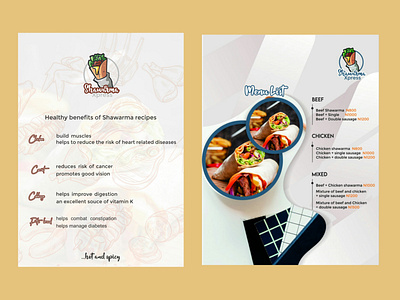 Menu list design brand identity design flyer design graphic design menu design menu list