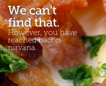Bacon 404 bacon website