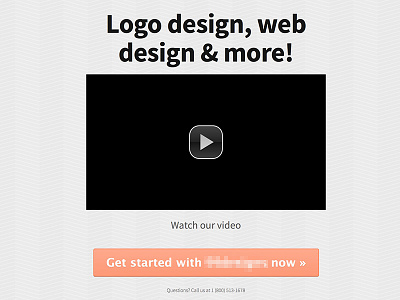 Marketing video squeeze page button landing marketing video