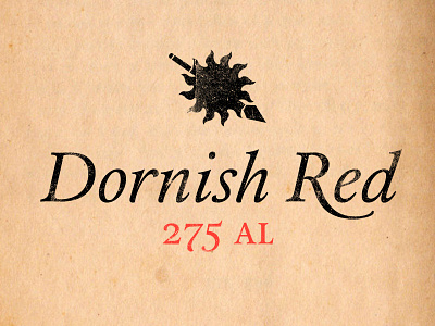 Dornish Red calendas dornish label red spear sun wine