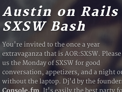 Austin on Rails @ SXSW austin sxsw