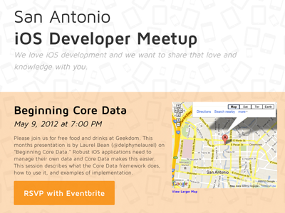 San Antonio iOS ios landing page map maven pro meetup san antonio