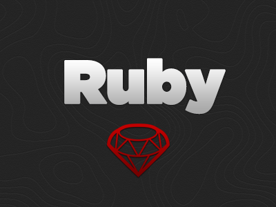 Rubies gotham logo pictos ruby typography