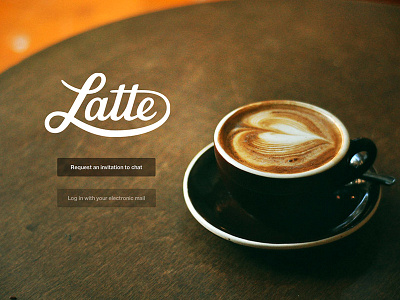 Simple latte chat hand lettering helvetica neue landing page latte marketing sean mccabe toast