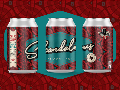 Scandalous Beer Can Label Design beer beer art beer can design beer label beer label design beverage beverage design can label design design illustration label design package design typography