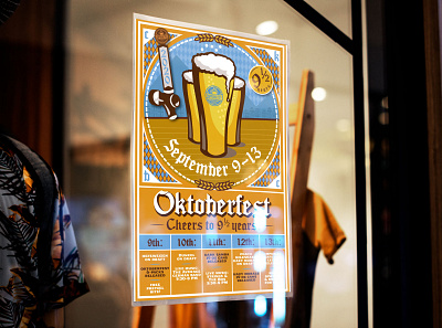 Oktoberfest Event Poster bavarian beer beer art beverage beverage design branding design event branding event flyer event poster german oktoberfest poster art typography