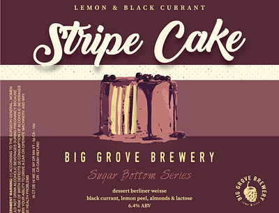 Stripe Cake Bottle Label Design beer beer art beer can design beer label beer label design beverage beverage design bottle label bottle label design can label design label design package design