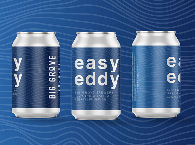 Easy Eddy Beer Can Label Design beer beer label beer label design beverage beverage design can label design label design minimal package design typography