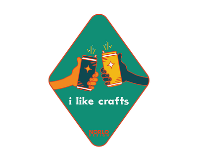 I Like Crafts Sticker Design beer beer cans beverage beverage design brewery cheers craft beer crafts illustration logo