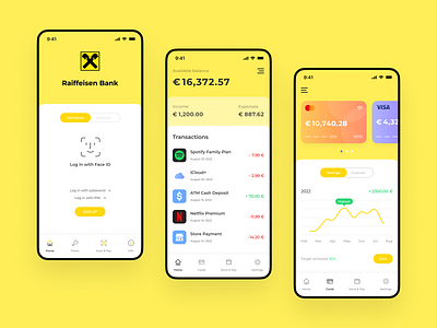 Raiffeisen Bank Kosovo redesign app branding design graphic design ui ux