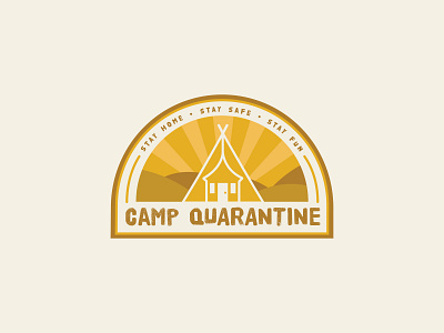 Camp Quarantine branding camp covid 19 covid 19 covid19 fun kids logo logodesign quarantine stay home vector