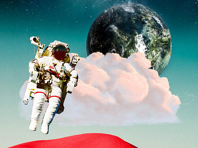 Cosmonaut graphic design photo manipulation photoshop
