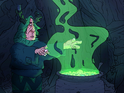 Ragulf the Venomous Wizard. illustration