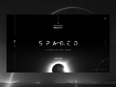 Spaced Challenge - Home Page branding challenge contest custom design identity logo logotype space spaced type typography