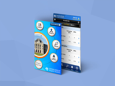 University iPhone App app design interactive iphone menu ui university ux
